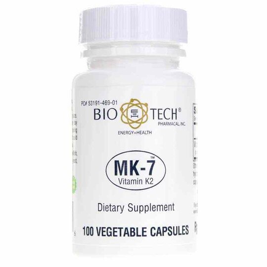 MK-7 Vitamin K2, 100 Veg Capsules, BTP