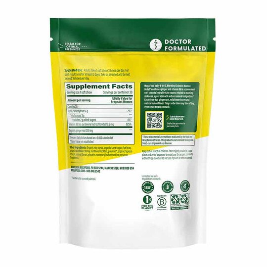 Morning Sickness Nausea Relief Soft Chews, 30 Soft Chews, MGF