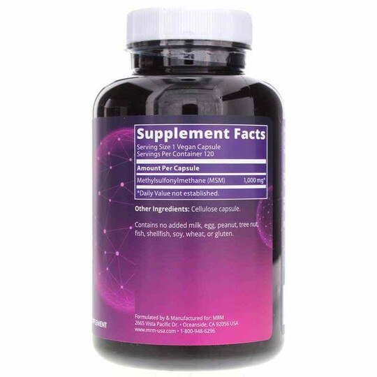 MSM 1000 Mg, 120 Vegan Capsules, MRM