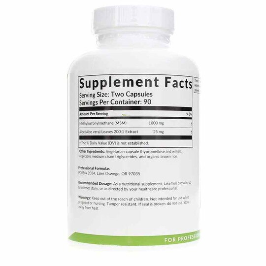 MSM Plus (Aloe Vera), 180 Capsules, PCHF