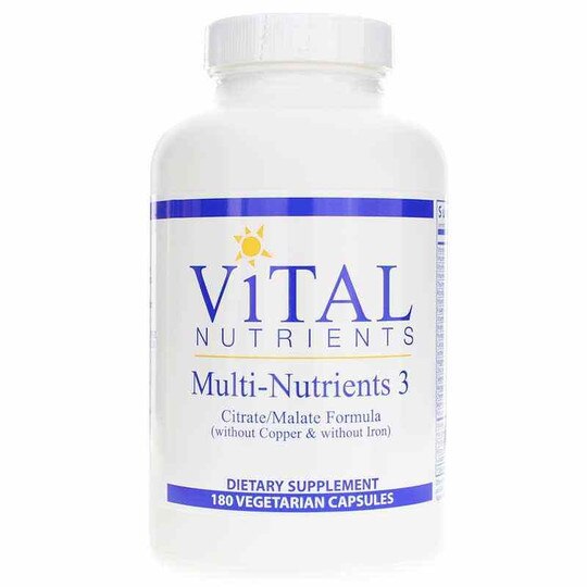 Multi-Nutrients 3 (without Copper & Iron), 180 Capsules, VTN