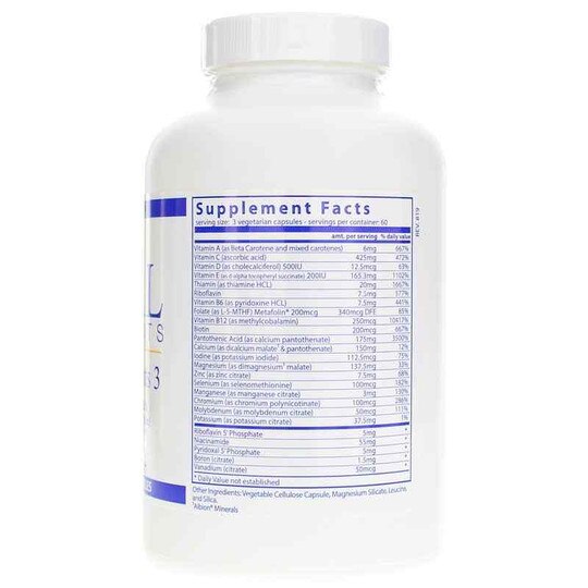 Multi-Nutrients 3 (without Copper & Iron), 180 Capsules, VTN