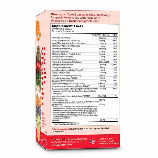 Multivitamin Energy, 60 Capsules, ZHL