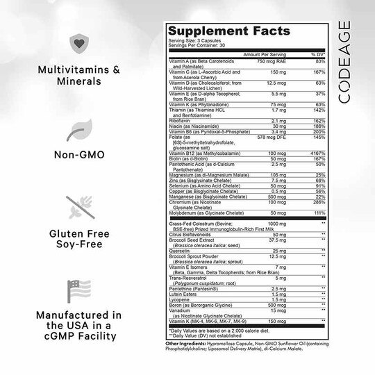 Multivitamin Recovery Elite Max, 90 Capsules, CDE
