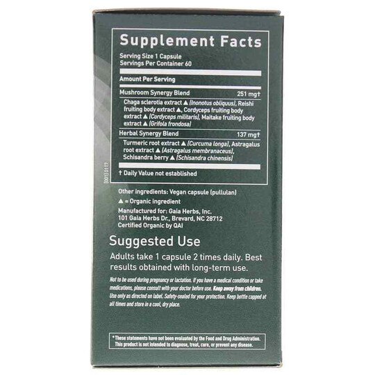 Mushrooms + Herbs Everyday Immune, 60 Vegan Capsules, GH