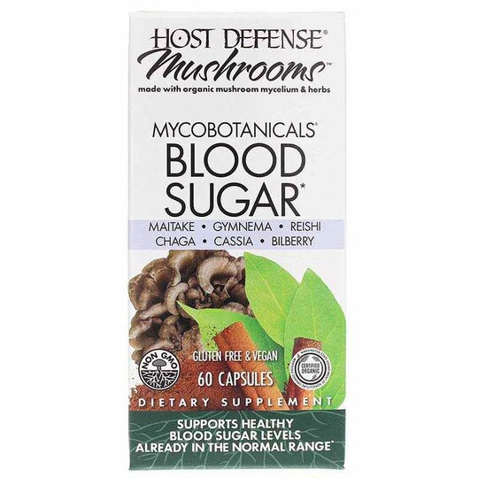 MycoBotanicals Blood Sugar, 60 Veg Capsules, HDF