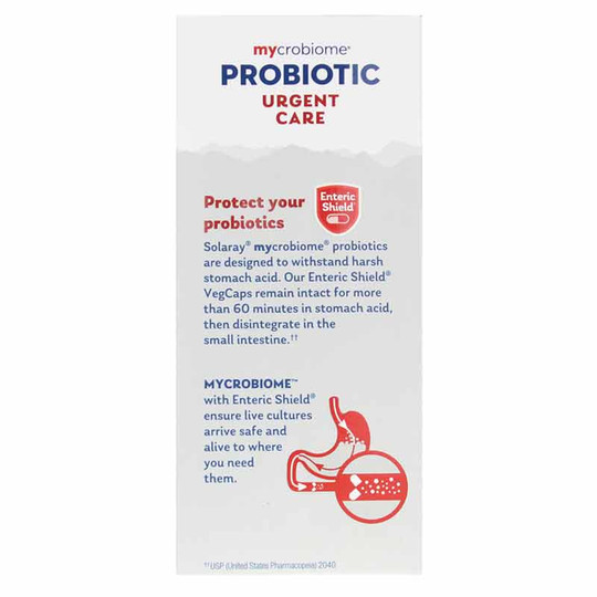 Mycrobiome Probiotic 100 Billion CFU Urgent Care Form, 30 Enteric Coated Veg Capsules, SLR