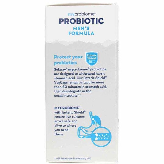 Mycrobiome Probiotic 20 Billion CFU, Men's Formula, 30 Enteric Coated Veg Capsules, SLR