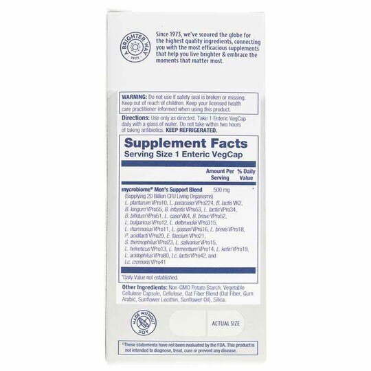 Mycrobiome Probiotic 20 Billion CFU, Men's Formula, 30 Enteric Coated Veg Capsules, SLR