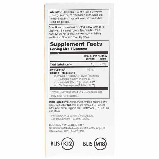 Mycrobiome Probiotic 5 Billion CFU, Mouth & Throat Formula, 30 Lozenges, SLR