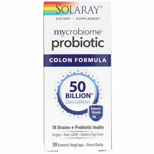 Mycrobiome Probiotic 50 Billion CFU, Colon Formula, 30 Enteric Coated Veg Capsules, SLR