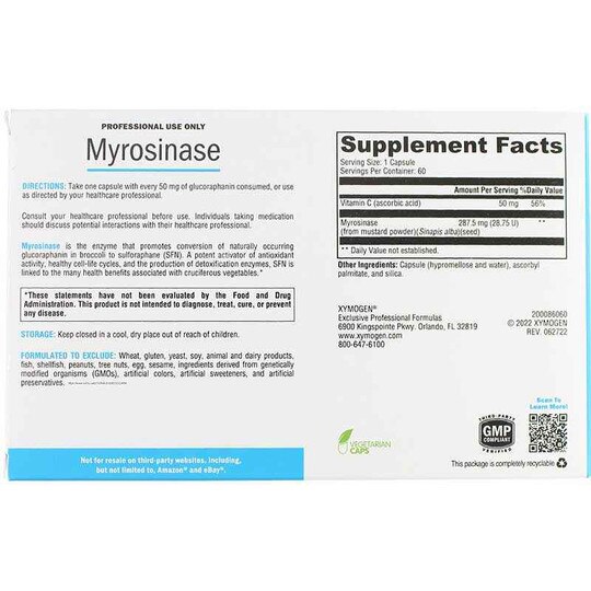 Myrosinase, 60 Veg Capsules, XYM