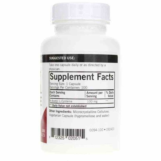 N-Acetyl Cysteine 100 Mg, 100 Capsules, KRK