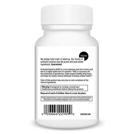 N-Acetyl Cysteine 500 Mg, 90 Veg Capsules, DL