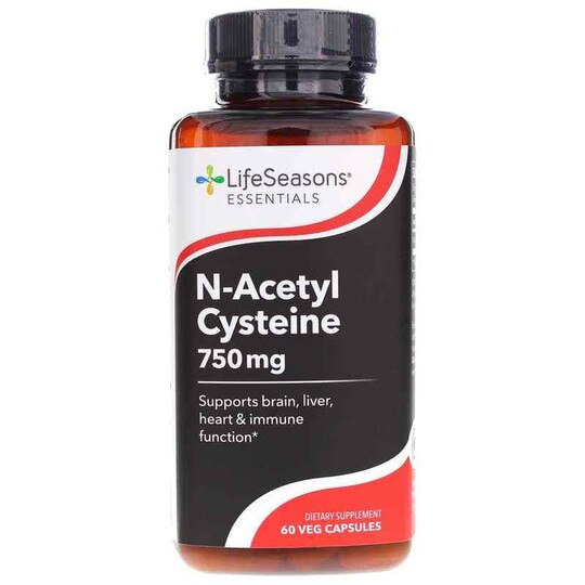 N-Acetyl Cysteine 750 Mg, 60 Veg Capsules, LSE