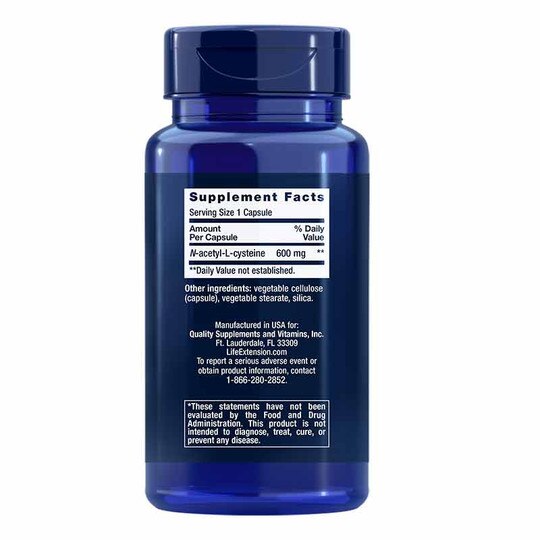 N-Acetyl-L-Cysteine 600 Mg, 60 Veg Capsules, LFE