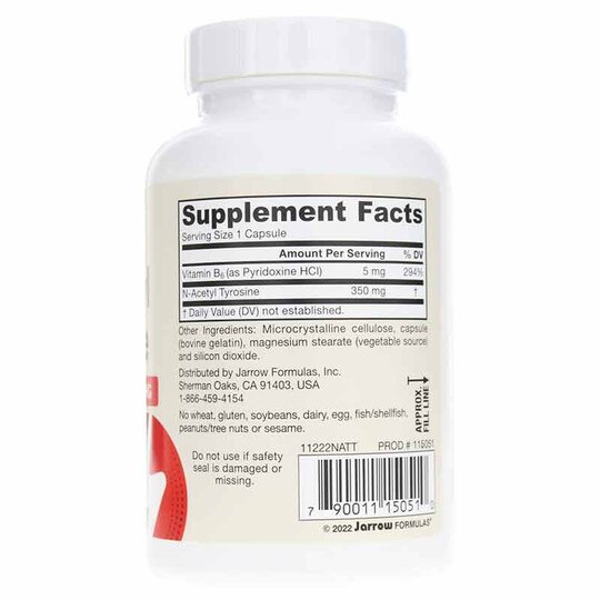 N-Acetyl Tyrosine 350 Mg, 120 Capsules, JRF