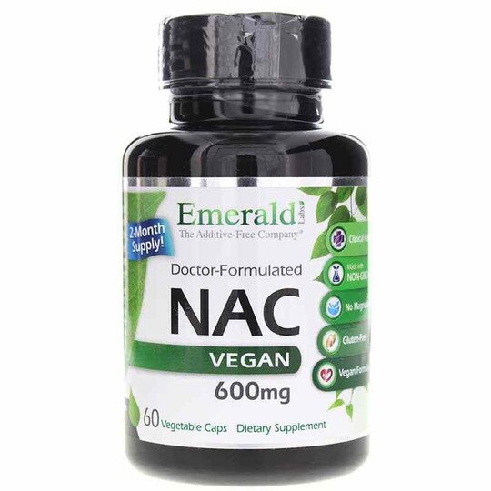 NAC 600 Mg, 60 Veg Capsules, EMD