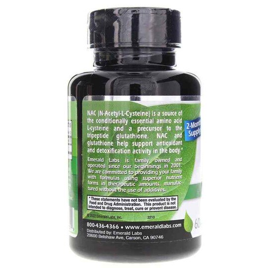 NAC 600 Mg, 60 Veg Capsules, EMD