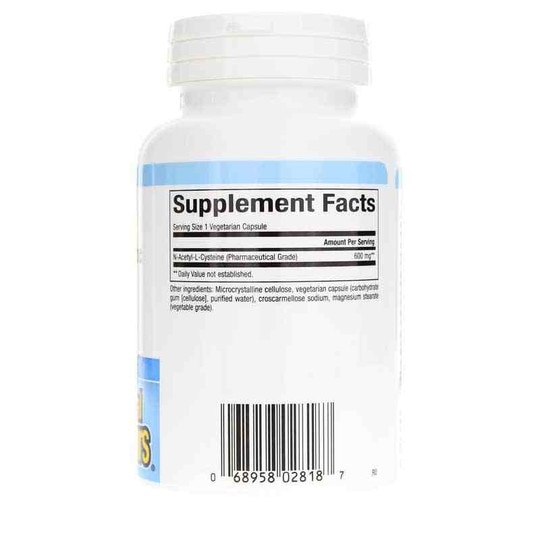 NAC N-Acetyl-L-Cysteine 600 Mg, 60 Veg Capsules, NF