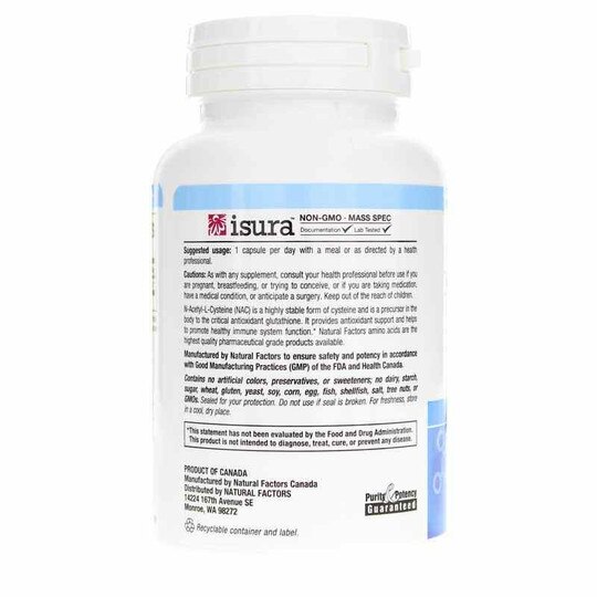 NAC N-Acetyl-L-Cysteine 600 Mg, 60 Veg Capsules, NF