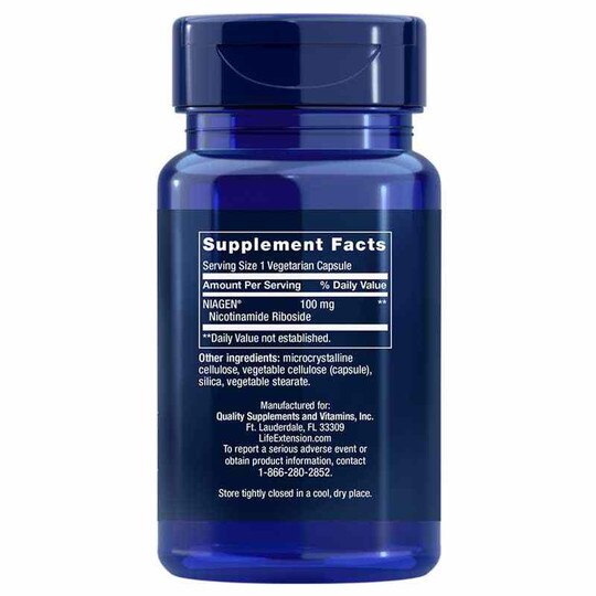 NAD+ Cell Regenerator 100 Mg, 30 Veg Capsules, LFE