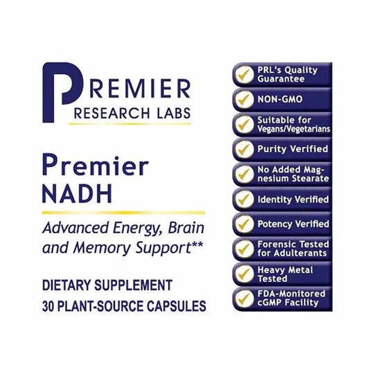 NADH 10 Mg Advanced Brain and Memory Support, 30 Veg Ca, PRL