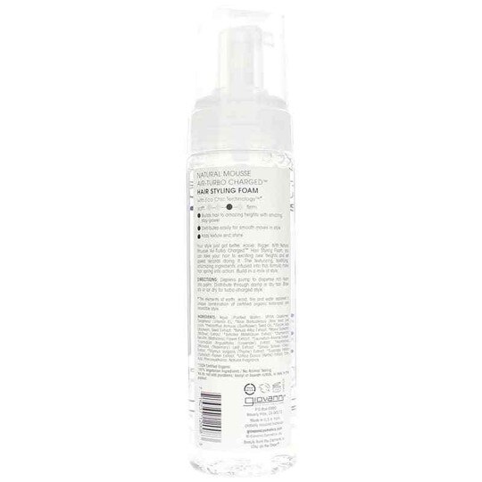 Natural Mousse Air-Turbo Charged Hair Styling Foam, 7 O, GIO
