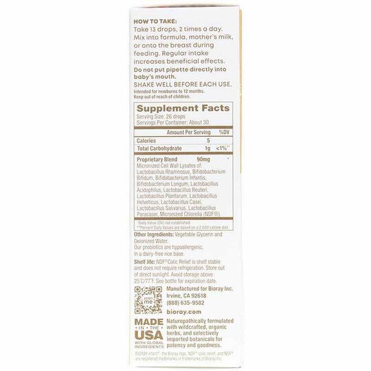 NDF Colic Relief Probiotic Drops, 1 Oz, BRK
