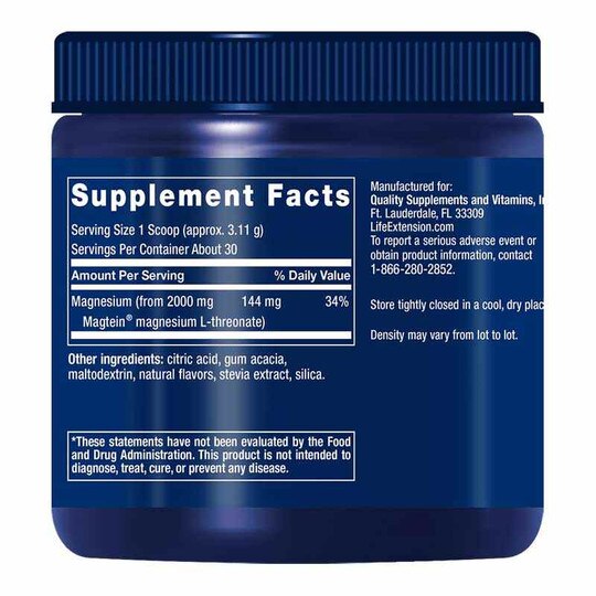 Neuro-Mag Magnesium L-Threonate Powder, 3.29 Oz, LFE