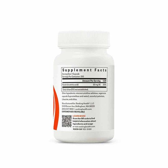 Niacin 50 Mg, 100 Veg Capsules, SKH
