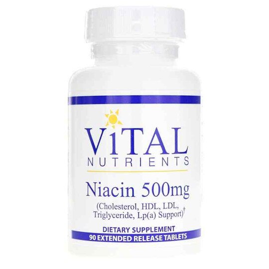 Niacin 500 Mg, 90 Tablets, VTN