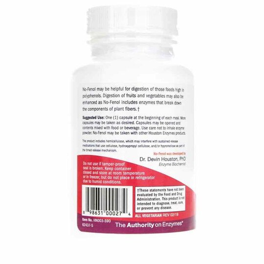 No-Fenol Enzyme for Polyphenolic Foods, 90 Capsules, HSE