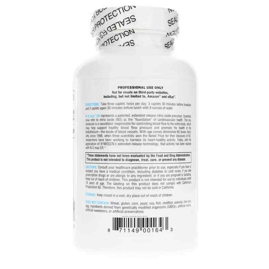 N.O.max ER, 180 Caplets, XYM