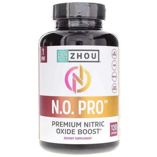 N.O. Pro Nitric Oxide Booster Capsules, 120 Veg Capsule, ZHO