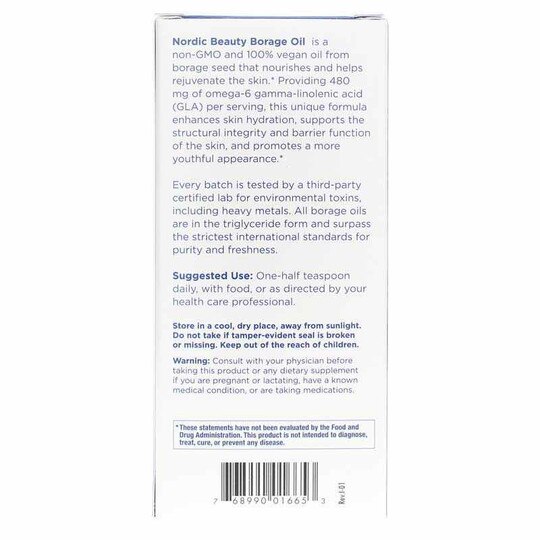 Nordic Beauty Borage Oil, 4 Oz, NRN