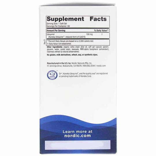 Nordic CoQ10 Ubiquinol, 60 Softgels, NRN