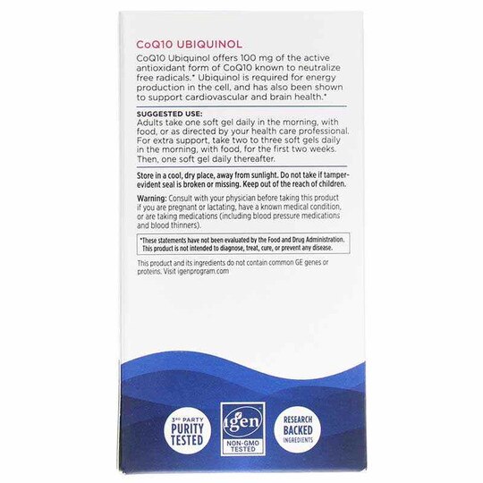 Nordic CoQ10 Ubiquinol, 60 Softgels, NRN