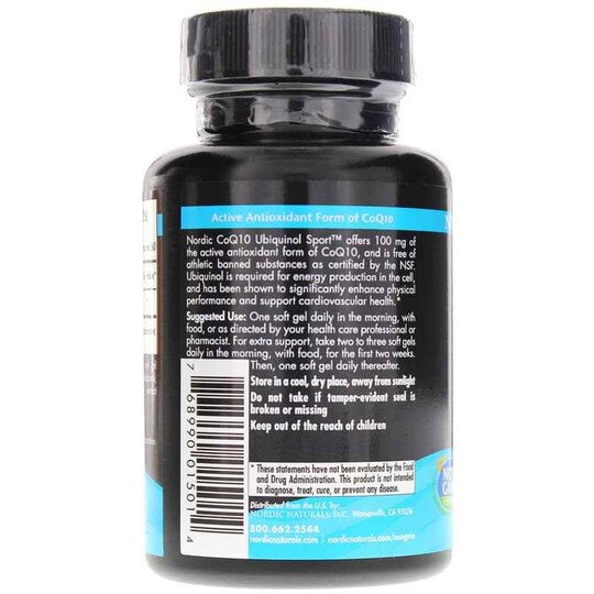 Nordic CoQ10 Ubiquinol Sport, 60 Softgels, NRN