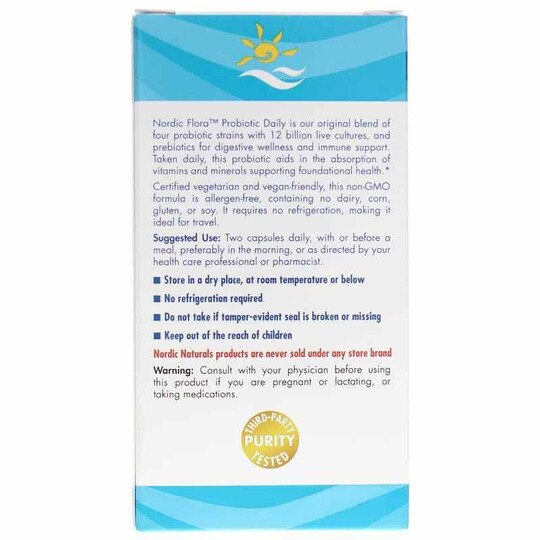 Nordic Flora Probiotic Daily, 60 Capsules, NRN