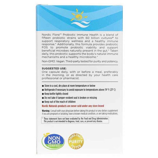 Nordic Flora Probiotic Immune Health, 30 Capsules, NRN