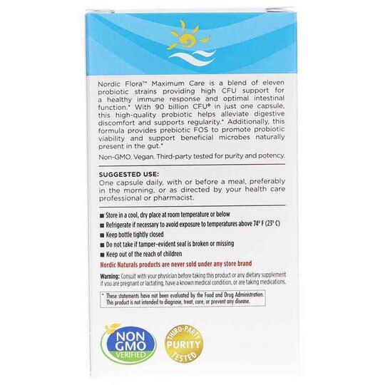 Nordic Flora Probiotic Maximum Care, 30 Capsules, NRN