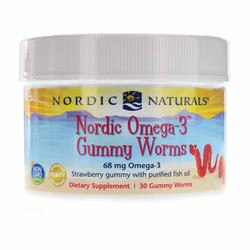 Nordic Omega-3 Gummy Worms Strawberry 1