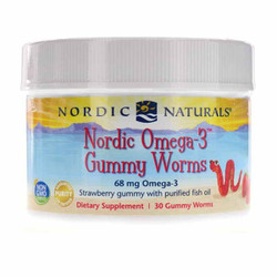 Nordic Omega-3 Gummy Worms Strawberry 1