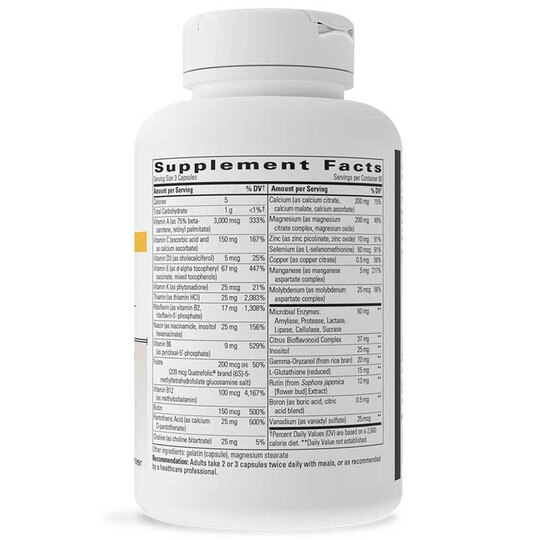 Nutrivitamin Enzyme Complex without Iron, 180 Capsules, INT