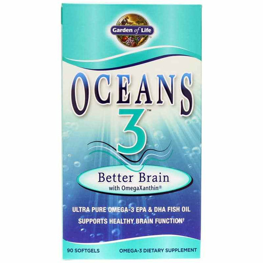 Oceans 3 Better Brain with OmegaXanthin, 90 Softgels, GOL