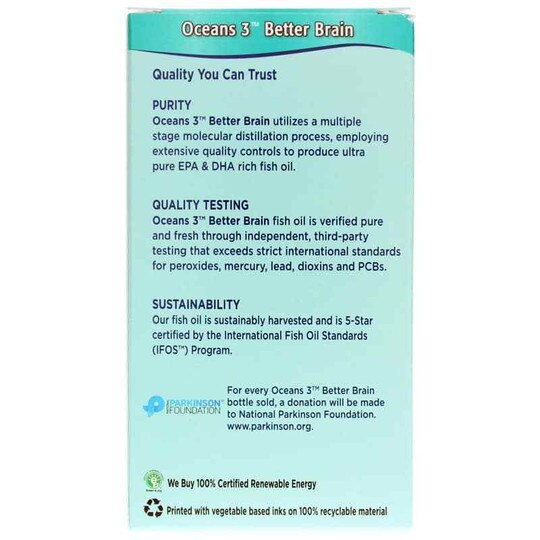 Oceans 3 Better Brain with OmegaXanthin, 90 Softgels, GOL