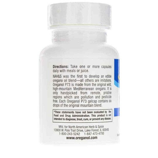 Oil of Wild Oregano Oreganol Super Strength, 60 Softge, NAHS