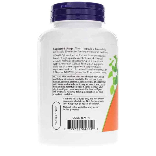Ojibwa Herbal Extract 450 Mg, 180 Veg Capsules, NOW