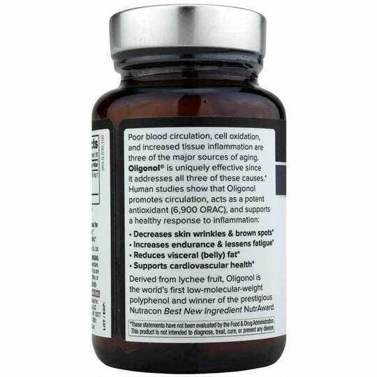 Oligonol Patented Lychee Polyphenol, 30 Veg Capsules, QOL